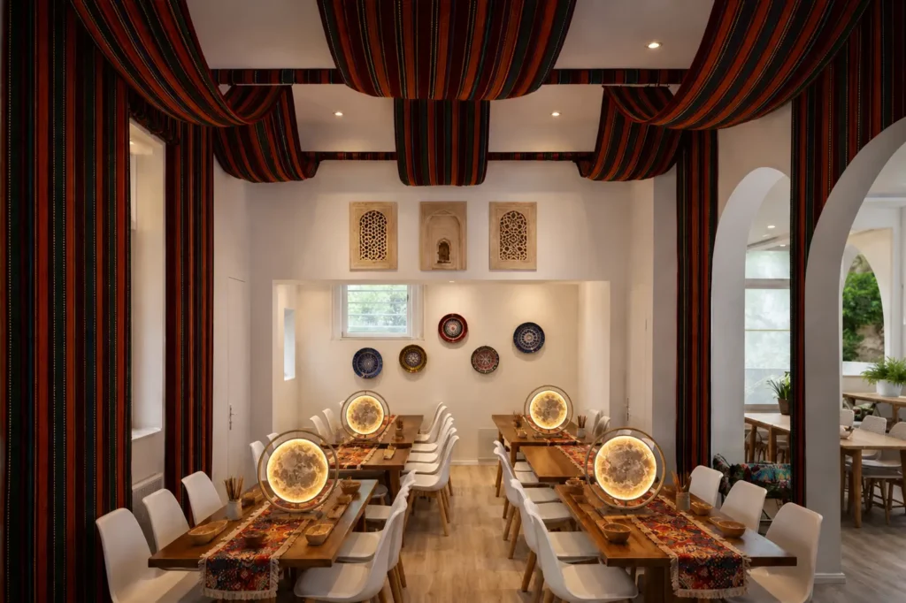 Orient Art Studio Berlin interior workshop atmosphere moon lamps