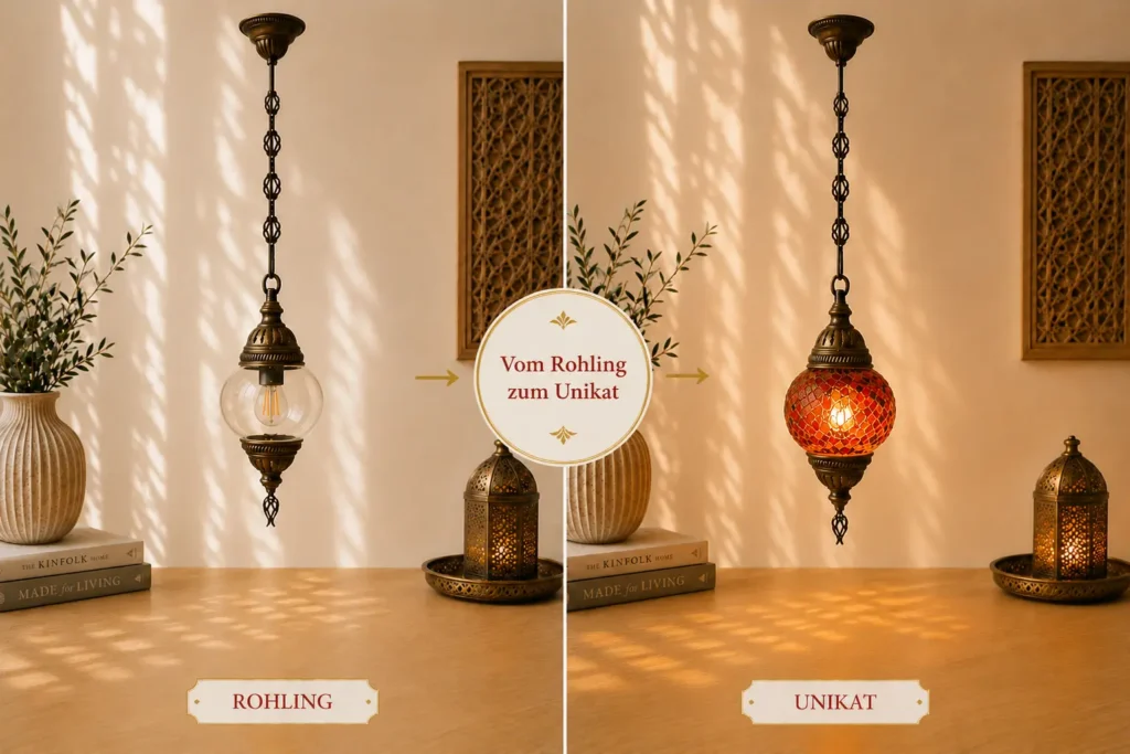 Mini Saray mosaic lamp – create your own oriental table lamp in the Berlin workshop