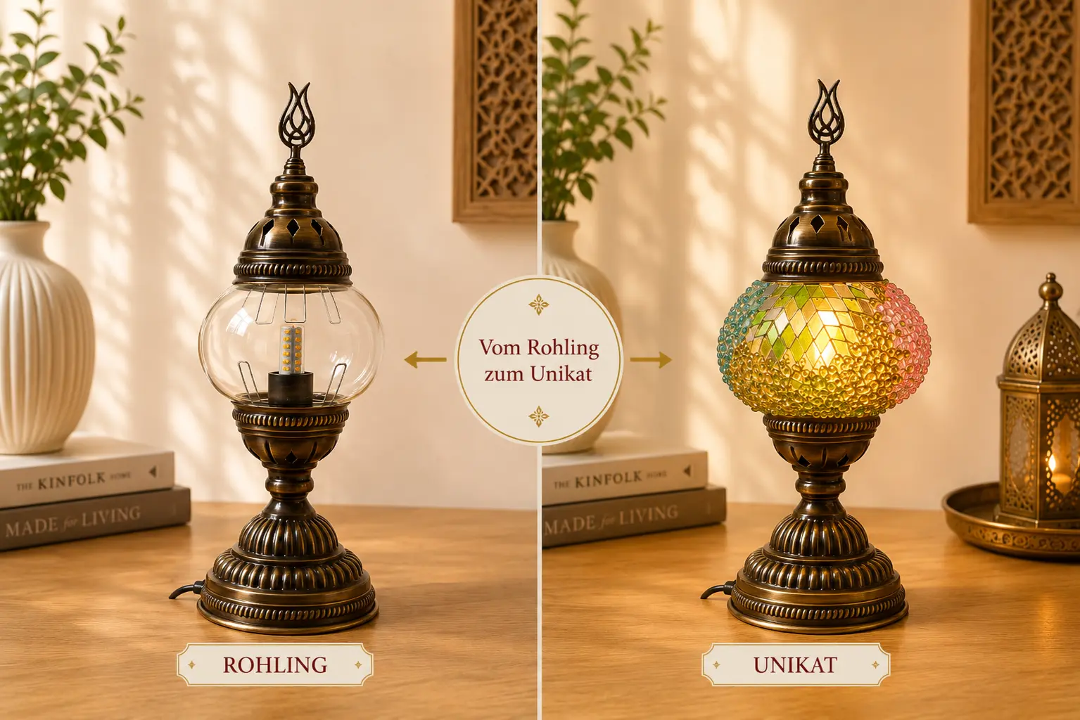Studio Light Premium mosaic lamp – create a high-quality oriental table lamp in the Berlin workshop